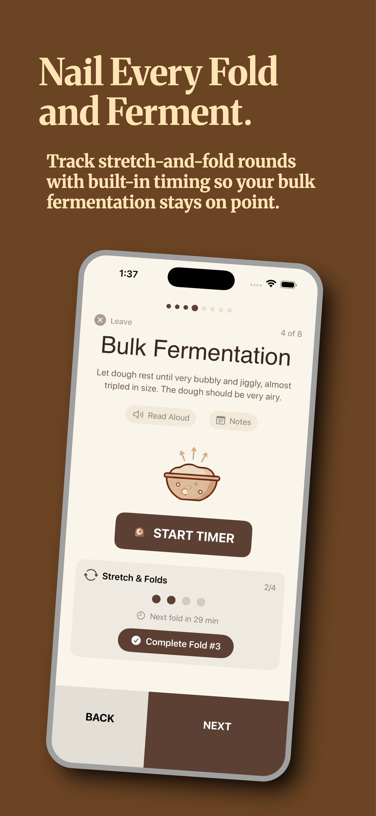 Bulk fermentation timer